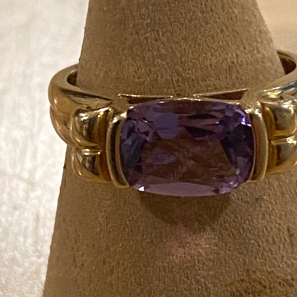 February Amethyst 14k solid gold - Picture 6 of 7